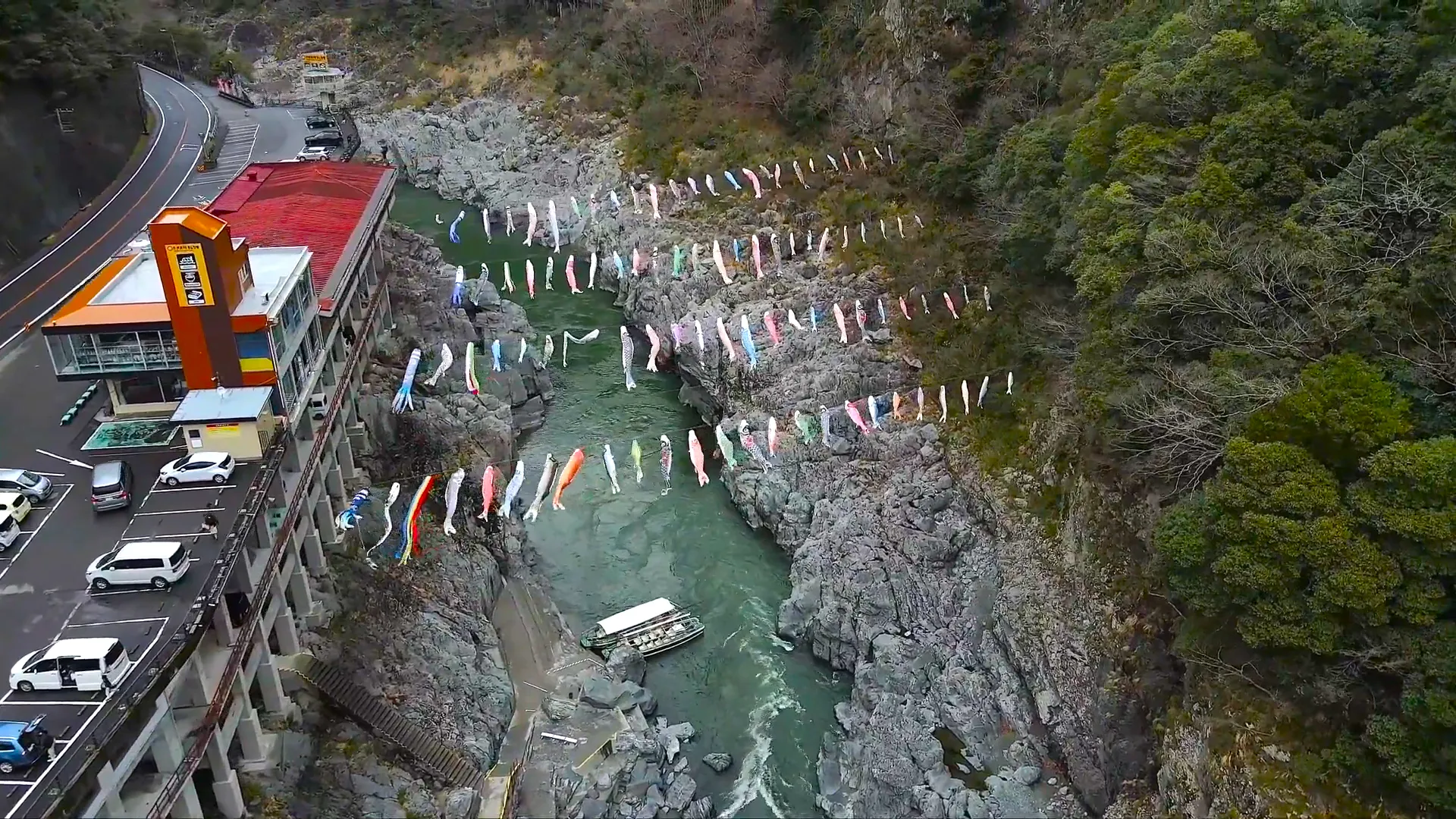 渓谷・渓流 ドローン映像